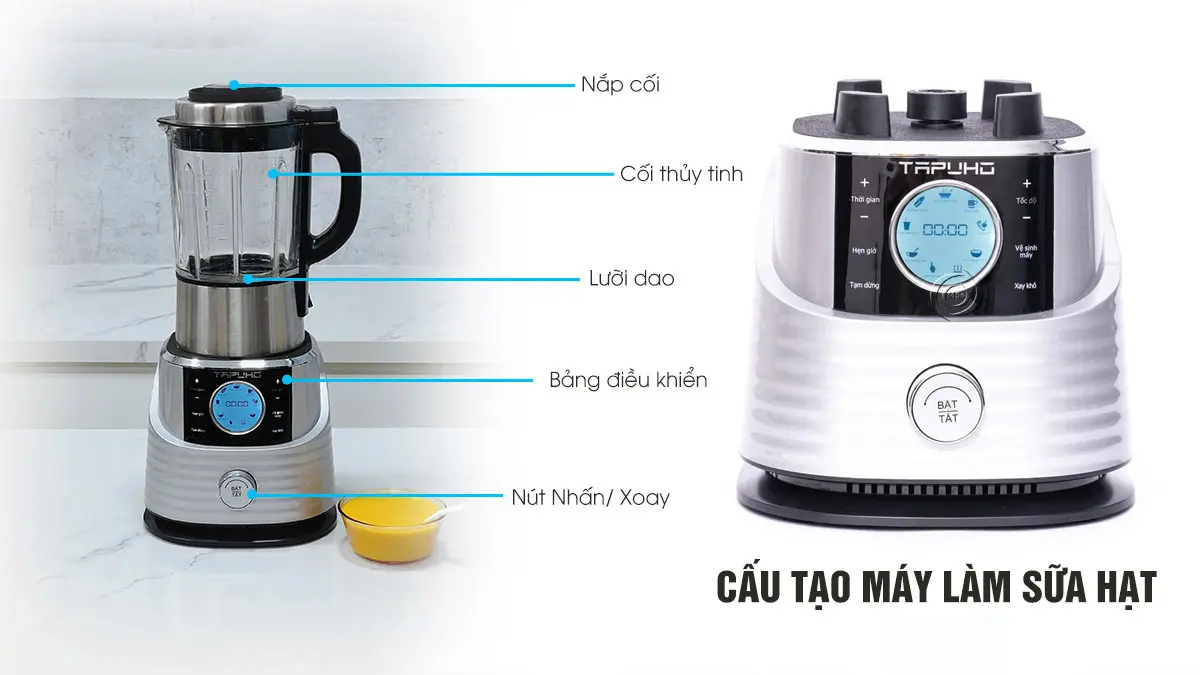 Cấu tạo của máy làm sữa hạt